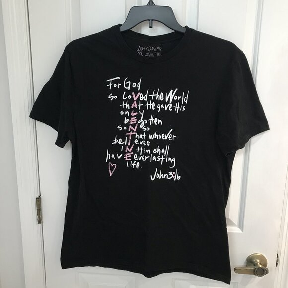 Love Faith Bible Verse T XL - Picture 1 of 4